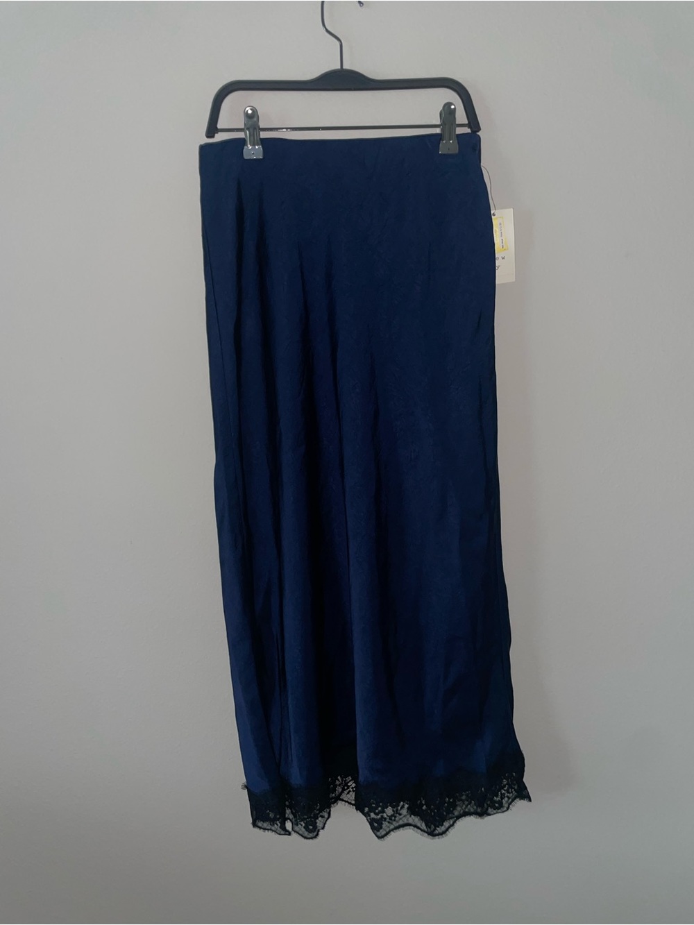 A New Day XS Whimsy Navy Lace-Hem Skirt